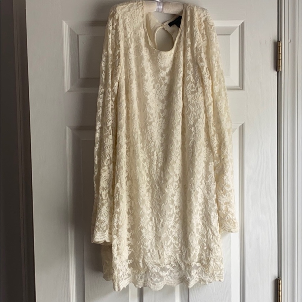 Cream Floral Dress